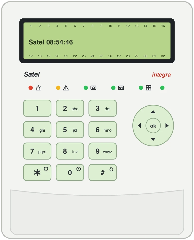 Satel INT-KLCD-GR, -BL, -W