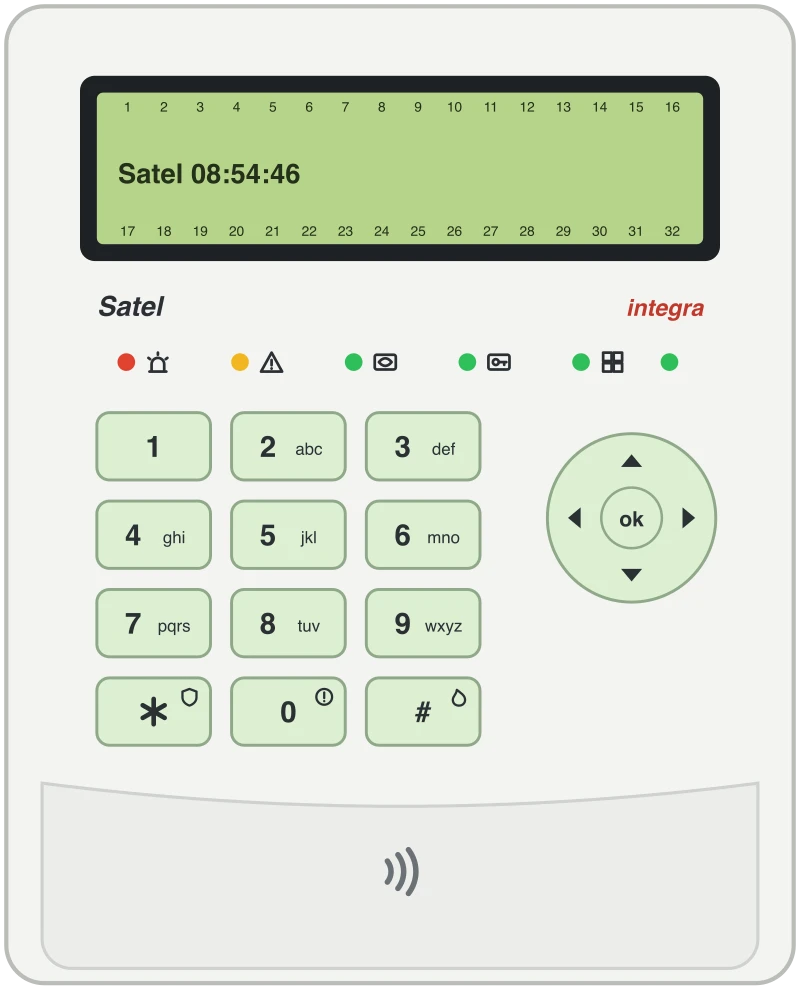 Satel INT-KLCDR-GR, -BL, -W